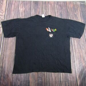 Vintage Looney Tunes Shirt Mens 2XL Black Pocket Taz Bugs Marvin 1993 90s